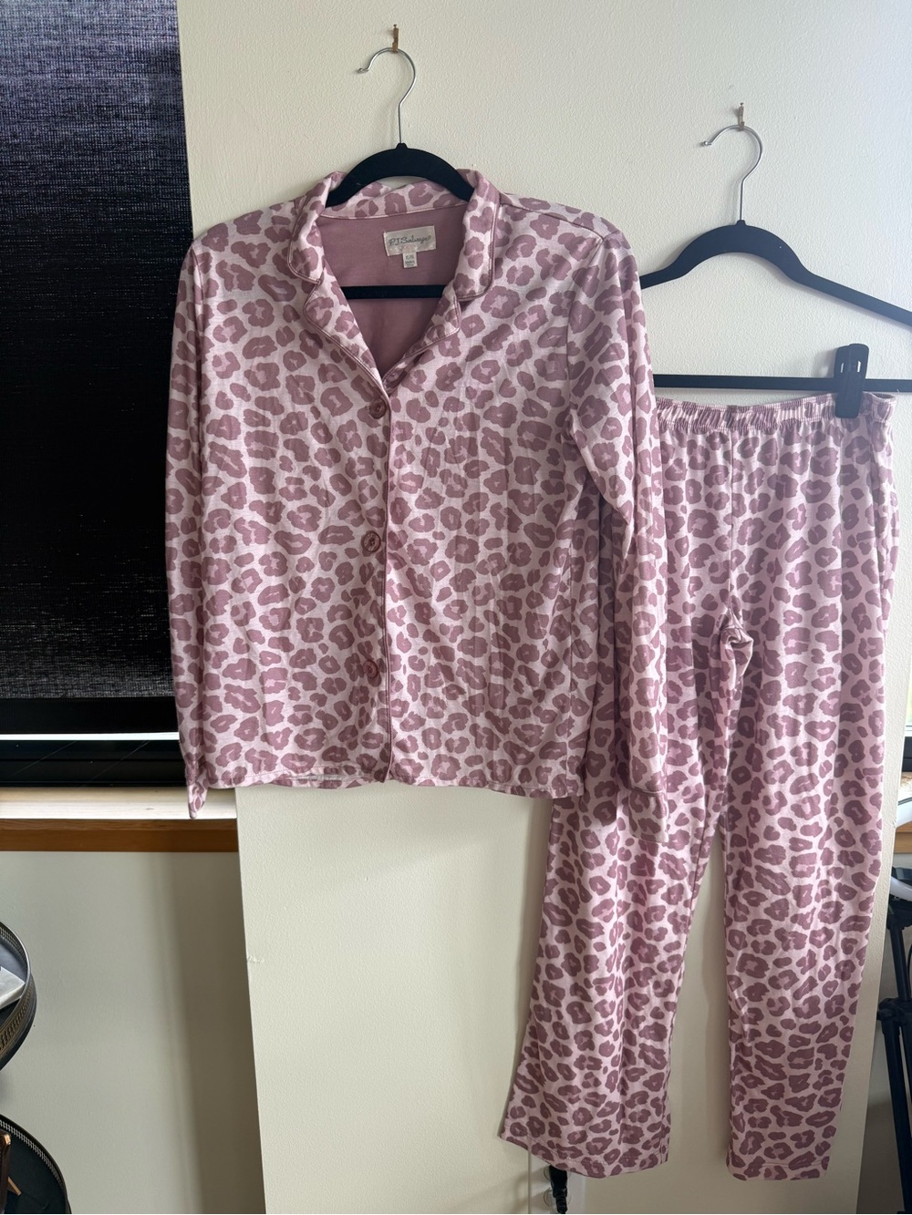 PJ Salvage Pink Leopard Print Kids Pajama Set